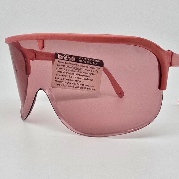 Brevettato Baruffaldi Pink Frame Pink Anti Fog Shield Wrap Sunglasses w/ Case main image 4